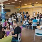 Students in the International Center