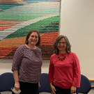 UC Davis Professor Christine Stewart and Marly Augusto Cardoso, UC Davis’ inaugural Fulbright Chair from Brazil smile at the camera